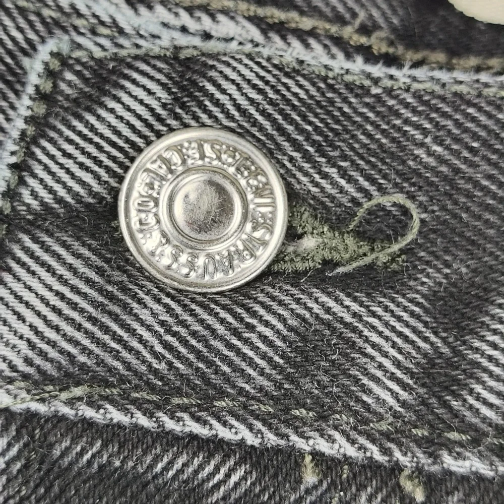 Levis 505 Regular Fit Mens Black Denim Jeans Straight Leg 32x30 100% Cotton‎